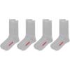 Wolverine Men’s Cotton Boot Crew Cotton Cushioning Socks (4-Pack)(Gray Heather)
