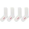 Wolverine Men’s Cotton Boot Crew Cotton Cushioning Socks (4-Pack)(White)