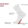 Wolverine Men’s Cotton Boot Crew Cotton Cushioning Socks (4-Pack)(White)