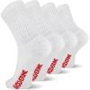 Wolverine Men’s Cotton Boot Crew Cotton Cushioning Socks (4-Pack)(White)