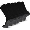 Wolverine Men’s Cotton Comfort Over the Calf Socks (6-Pairs)(Otc – Black)