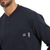 Wolverine Men’s Flame Resistant Long Sleeve Henley T-shirt(Navy)