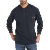 Wolverine Men’s Flame Resistant Long Sleeve Henley T-shirt(Navy)