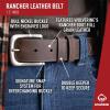 Wolverine Men’s Full Grain Leather | Workwear | Heavy Duty | Durable | Everyday | Classic | Casual | Metal Buckle(Rancher – Brown)