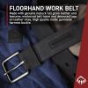 Wolverine Men’s Full Grain Leather Work Belt | Workwear | Heavy Duty | Utility | Rugged | Durable | Metal Buckle(Floorhand – Black)