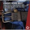 Wolverine Men’s Full Grain Leather Work Belt | Workwear | Heavy Duty | Utility | Rugged | Durable | Metal Buckle(Loader – Brown)