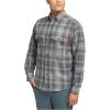 Wolverine Mens Glacier Heavyweight Long Sleeve Flannel(Greystone Plaid)