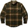 Wolverine Mens Glacier Heavyweight Long Sleeve Flannel(Khaki Plaid)