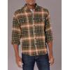 Wolverine Mens Glacier Heavyweight Long Sleeve Flannel(Khaki Plaid)