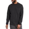 Wolverine Mens Guardian Cotton Long Sleeve Pocket Tee(Black)