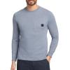Wolverine Mens Guardian Cotton Long Sleeve Pocket Tee(Blue Heather)