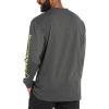 Wolverine Men’s Long Sleeve Graphic Tee(Dark Grey Heather)