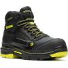 Wolverine Men’s Overpass Composite Toe Waterproof Work Boots(Black/Lime)