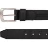 Wolverine Men’s Reversible Full Grain Leather Belt | Heavy Duty | Workwear | Casual | Durable | Metal Buckle(Canvas/Leather – Black)