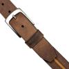 Wolverine Men’s Reversible Full Grain Leather Belt | Heavy Duty | Workwear | Casual | Durable | Metal Buckle(Canvas/Leather – Brown)