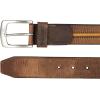 Wolverine Men’s Reversible Full Grain Leather Belt | Heavy Duty | Workwear | Casual | Durable | Metal Buckle(Canvas/Leather – Brown)