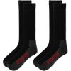 Wolverine Men’s Steel Toe Cotton Work Boot Crew Socks – 2 Pairs – Durable Cushioning(Black)