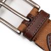 Wolverine Men’s Stretch Leather Belt | Heavy Duty | Utility | Durable | Casual | Classic | Comfort | Metal Buckle(Flex – Brown)