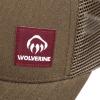 Wolverine Unisex-Adult Trucker Hat Snap Back Baseball Cap for Men and Women, One Size Fits Most(Red Logo – Chestnut)