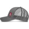 Wolverine Unisex-Adult Trucker Hat Snap Back Baseball Cap for Men and Women, One Size Fits Most(Red Logo – Grey)
