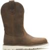 Wolverine mens Bronc Wedge Jordan Davis Waterproof Steel Toe 10 Inch(Dark Brown)