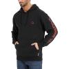 Wolverine mens Graphic Hoodie – Sleeve Logo(Black)