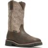 Wolverine mens Rancher Square Toe Steel Toe Waterproof Wellington(Dark Taupe)