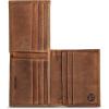 Woverine Men’s Bifold Wallet | RFID Protection | Card Slots | Bill Pocket | Durable | Rugged | Leather | Canvas(Rigger – Brown)