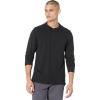 Guardian Cotton Long Sleeve Henley(Black)