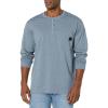 Guardian Cotton Long Sleeve Henley(Blue Heather)