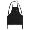 WOLVERINE Guardian Cotton Work Apron Durable & Comfortable for the Hardest Workers with Reinforced Pockets, Cross Strap Support and Quick Access Chest Pocket Brown(Black)