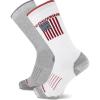 Wolverine Men’s All Season Work Mid Calf Socks (2-Pack)(Flag Assorted)