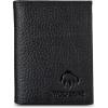 Wolverine Men’s Bifold Wallet | RFID Protection | Card Slots | Bill Pocket | Durable | Rugged | Leather | Canvas, Marquette-Black, One Size