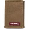 Wolverine Men’s Bifold Wallet | RFID Protection | ID Window | Card Slots | Bill Pocket | Durable | Leather | Canvas(Guardian Hook & Loop – Chestnut)
