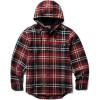 Wolverine Mens Bucksaw Hooded Flannel Shirt Jac(Garnet Plaid)