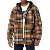 Wolverine Men’s Bucksaw Hooded Flannel Shirt Jac(Pecan Plaid)