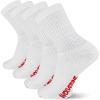 Wolverine Men’s Cotton Boot Crew Cotton Cushioning Socks (4-Pack)(White)