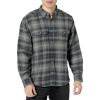 Wolverine Mens Glacier Heavyweight Long Sleeve Flannel(Greystone Plaid)
