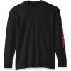 Wolverine Men’s Long Sleeve Graphic Tee(Black/Red)