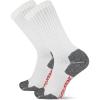 Wolverine Men’s Safety Toe Work Boot Crew Socks (2-Pack)(White)