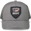 Wolverine Unisex-Adult Trucker Hat Snap Back Baseball Cap for Men and Women, One Size Fits Most(Home of the Brave – Grey)
