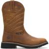 Wolverine mens Rancher Flag Steel Toe Wellington(Brown)