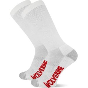 Wellington Boot OTC Socks – 2 Pairs – Wellie Moisture Wicking Cushioning(White)