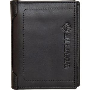 Wolverine Men’s Bifold Wallet | RFID Protection | Card Slots | Bill Pocket | Durable | Rugged | Leather | Canvas, Guardian Hook & Loop-Oynx, One Size