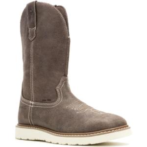 Wolverine Mens Bronc Wedge Pull-on Steel-Toe Work Wellington(Iron)