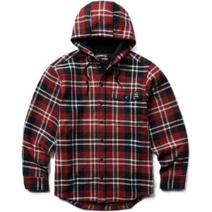 Wolverine Mens Bucksaw Hooded Flannel Shirt Jac(Garnet Plaid)