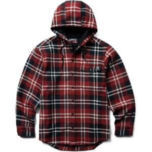 Wolverine Men’s Bucksaw Hooded Flannel Shirt Jac(Garnet Plaid)