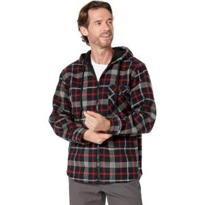 Wolverine Men’s Bucksaw Sherpa Lined Shirt Jacket(Dark Red Plaid)