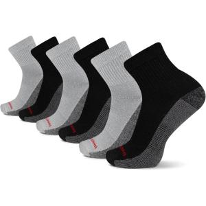 Wolverine Men’s Cotton Comfort Ankle Socks (6-Pairs)(Ankle – Gray)