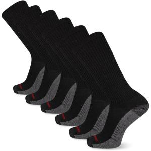 Wolverine Men’s Cotton Comfort Over the Calf Socks (6-Pairs)(Otc – Black)